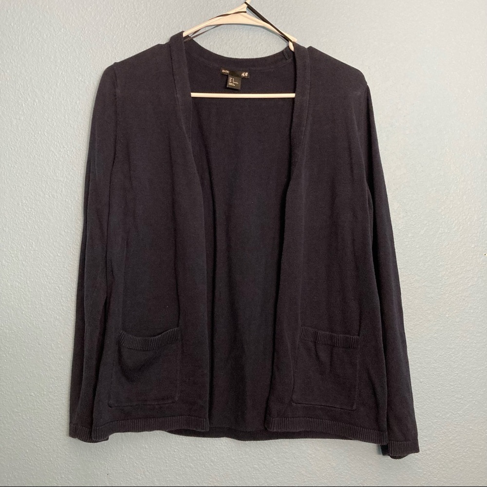 H&M Basics Cardigan - Navy Blue - Size Small